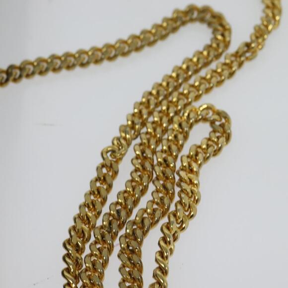 DIOR Trotter Canvas Chain Shoulder Bag Navy Gold - Picture 8 of 12